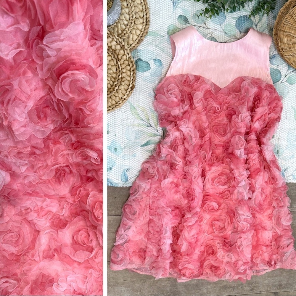 New Boutique Sample Handmade Tulle Rosette Women’s Baby Doll Dress Size Small - Picture 5 of 16